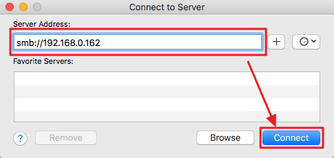 輸入 NAS 的 IP 位址